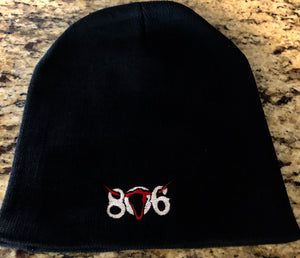 806 Winter Hat/Beanie (white 806 Red Skull)