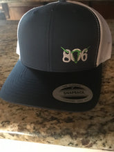 806 Navy Blue Hat White Mesh (White 806 Lime Green Skull)