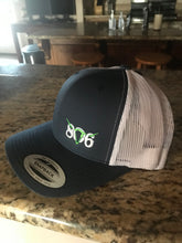 806 Navy Blue Hat White Mesh (White 806 Lime Green Skull)