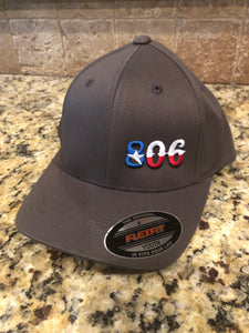 Charcoal Grey Flex Fit YOUTH hat Retro Logo Texas Flag Logo