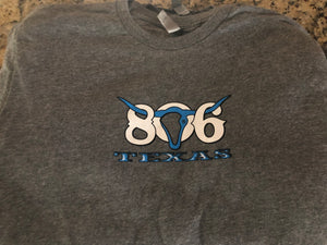Next Level Heather Grey Ultra Soft "806 Texas" T-shirt