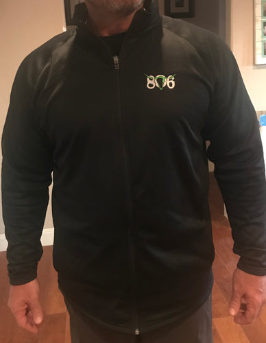 806 Adult 5.4 oz. Champion Performance Fleece Full-Zip Jacket(White 806 Lime Green Skull)