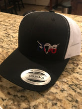 806 Black Snapback white mesh (Texas Flag Logo)