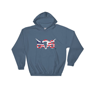 806 "Patriotic" Hooded Sweatshirt Printed when ordered (12 to 14 days to arrive)