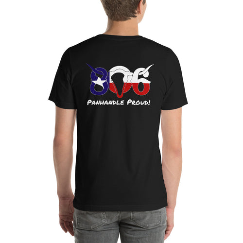 806 Texas Flag Short-Sleeve Unisex T-Shirt printed when ordered (12-14 days to arrive)