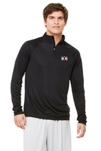 806 All Sport Light Weight 3/4 Zip Pull Over (White 806 Red Skull)